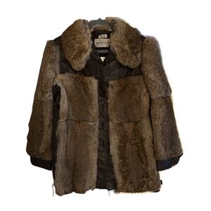 Vintage Davison's Real Fur and Leather Jacket EUC